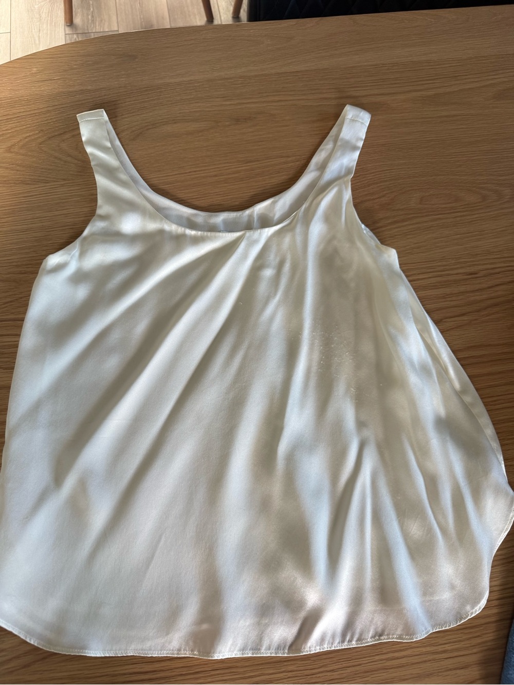 Club Monaco White Silk Scoop-Neck Cami